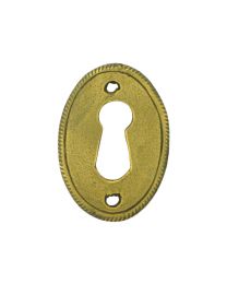 Oval Rope Edge Escutcheon Vertical