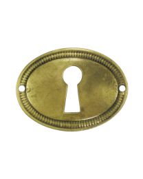 Oval Rope Edge Escutcheon Horizontal