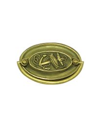 Oval Plate Handle with Anchor Detail 2 5/8" Bore